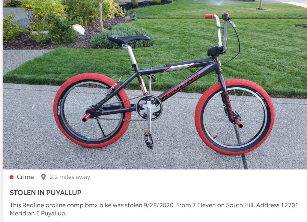 BMX Stolen at 7-11 on Meridian and 128th