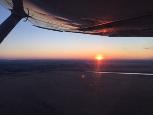 Sunrise from tow plane 24 July 2015